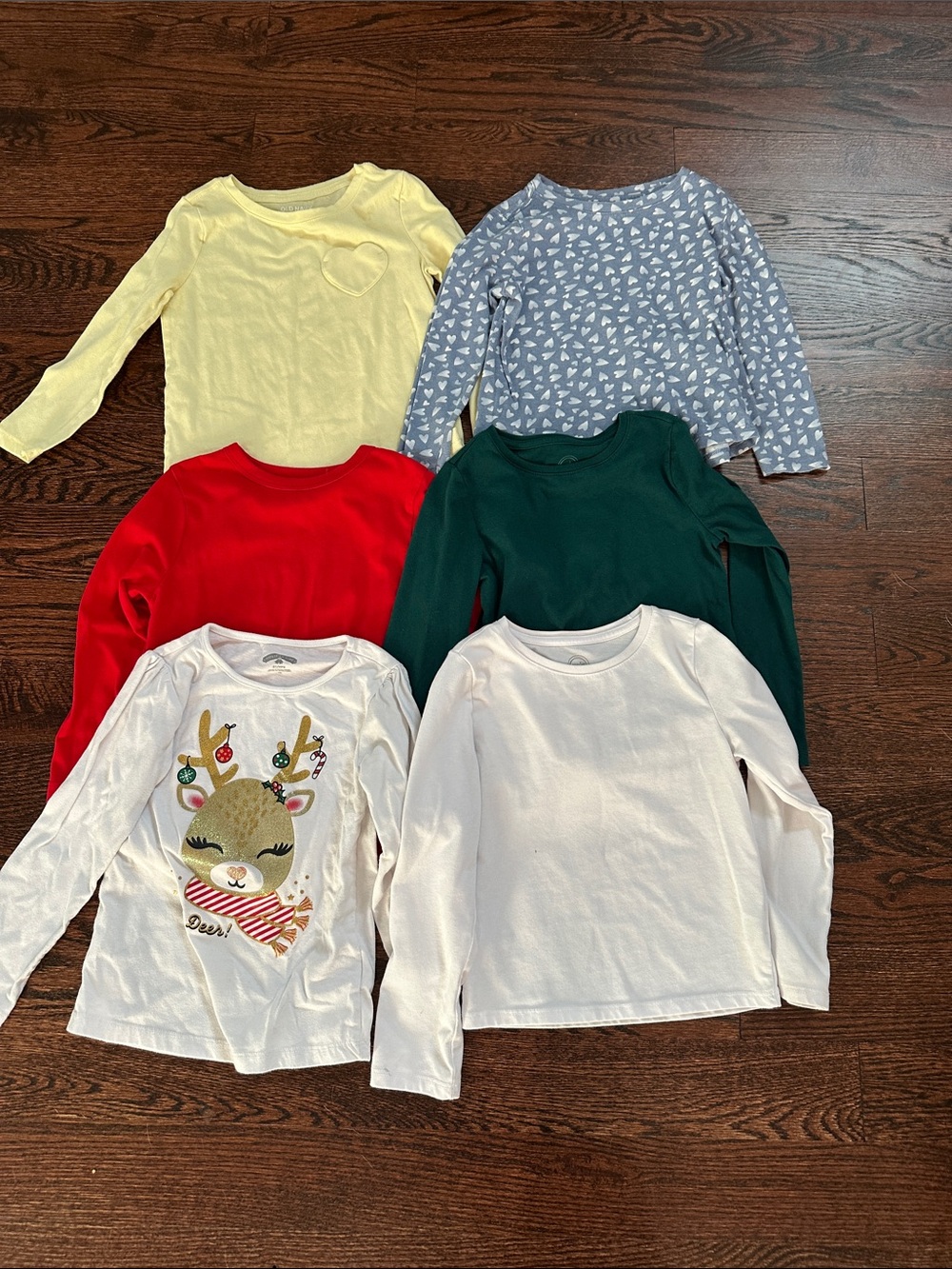 Girls long sleeved shirts (bundle of 6)